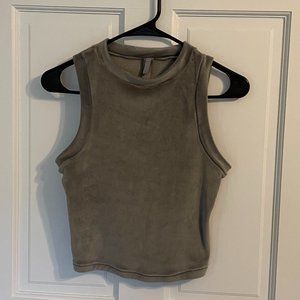 Skims velour crew neck tank in smoke size small